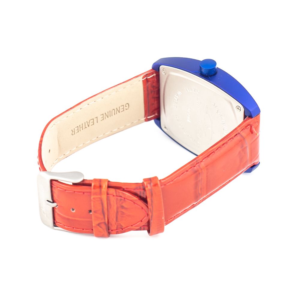 Червен кожен часовник Chronotech