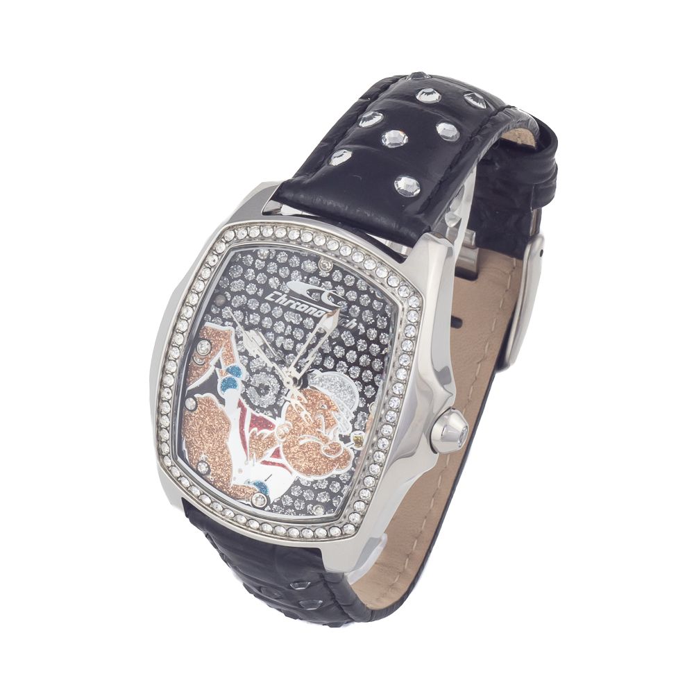 Черен кожен часовник Chronotech