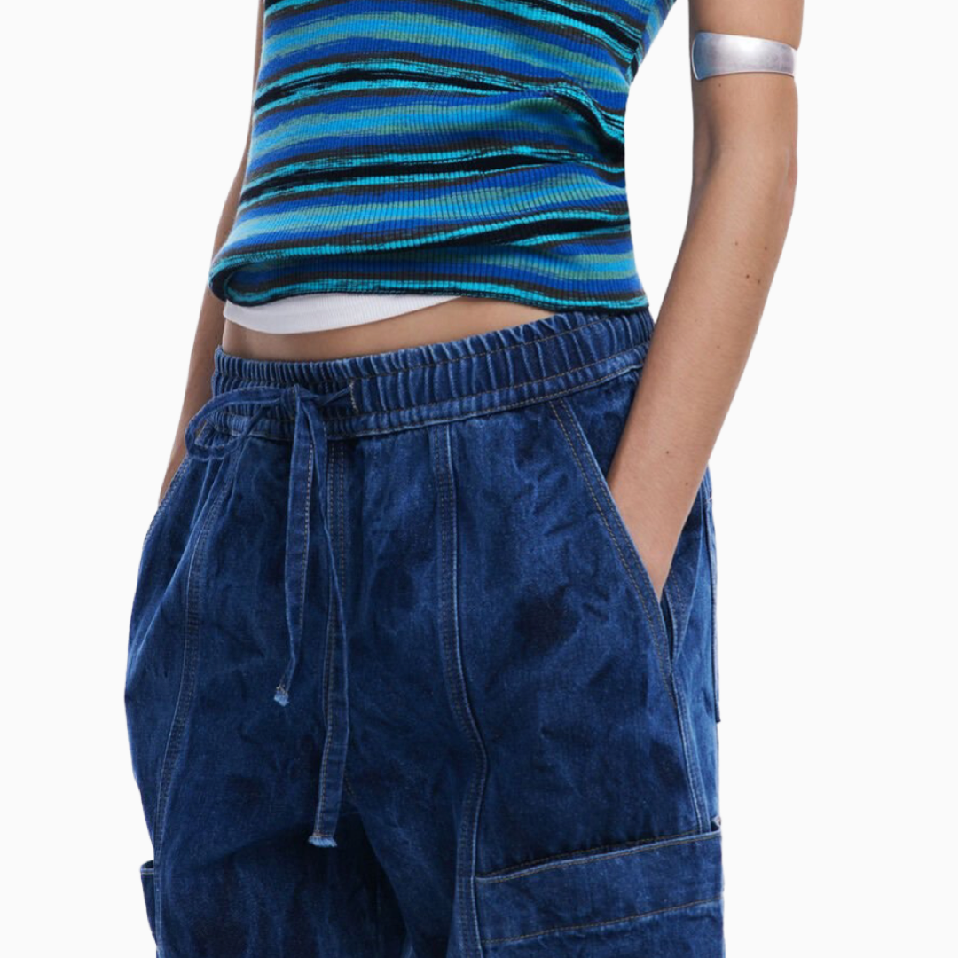 Дамски сини дънки Desigual 25SWDD08