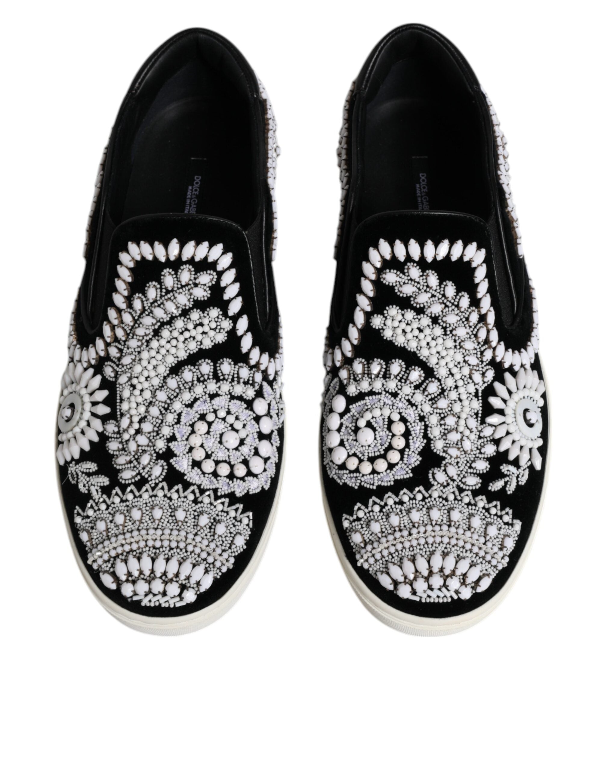 Dolce & Gabbana Черни украсени лондонски мъжки обувки без обувки