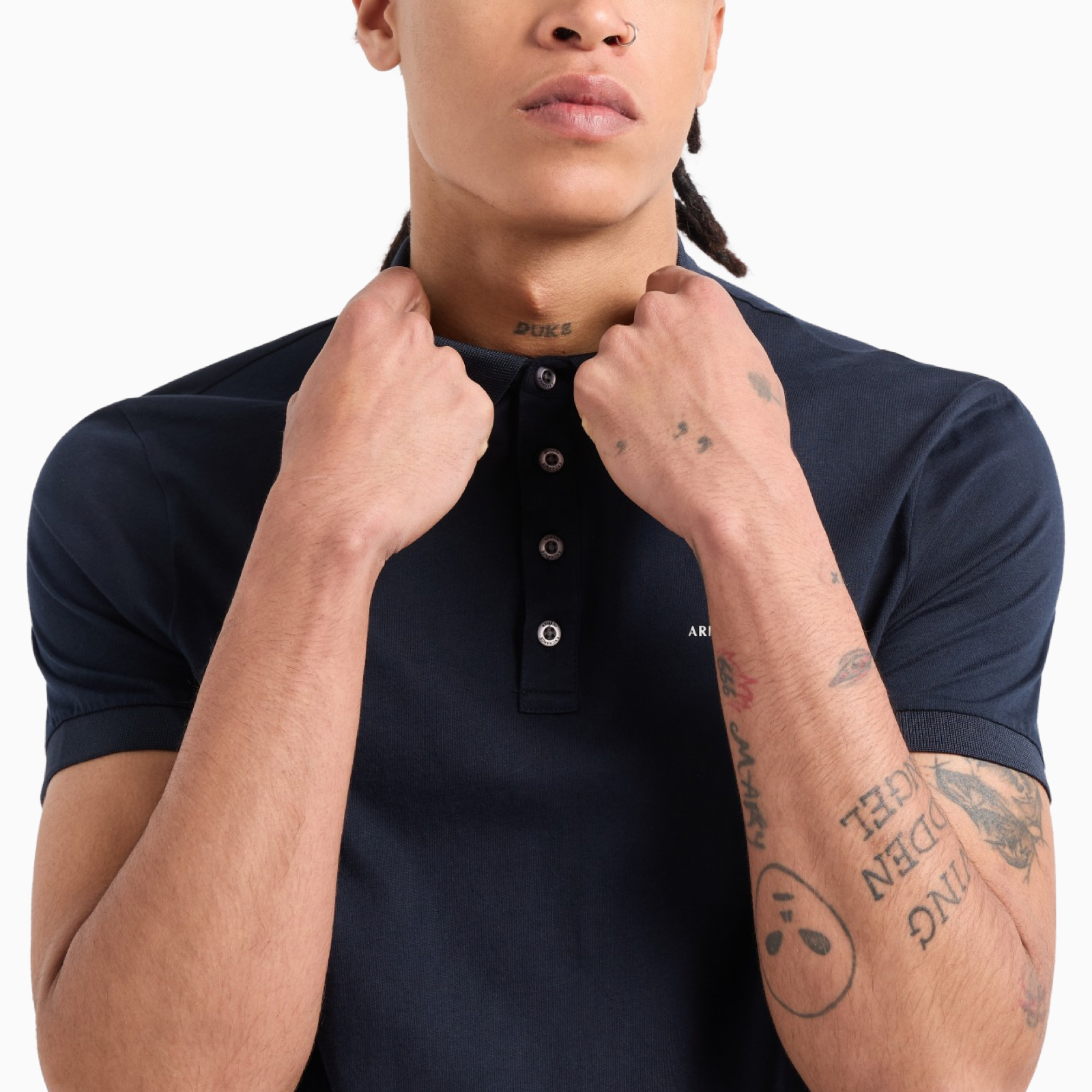 Мъжка тъмно синя поло тениска Armani Exchange 8NZF80 Z8H4Z