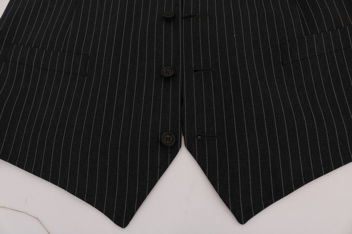 Елегантна жилетка на сиви райета Dolce & Gabbana