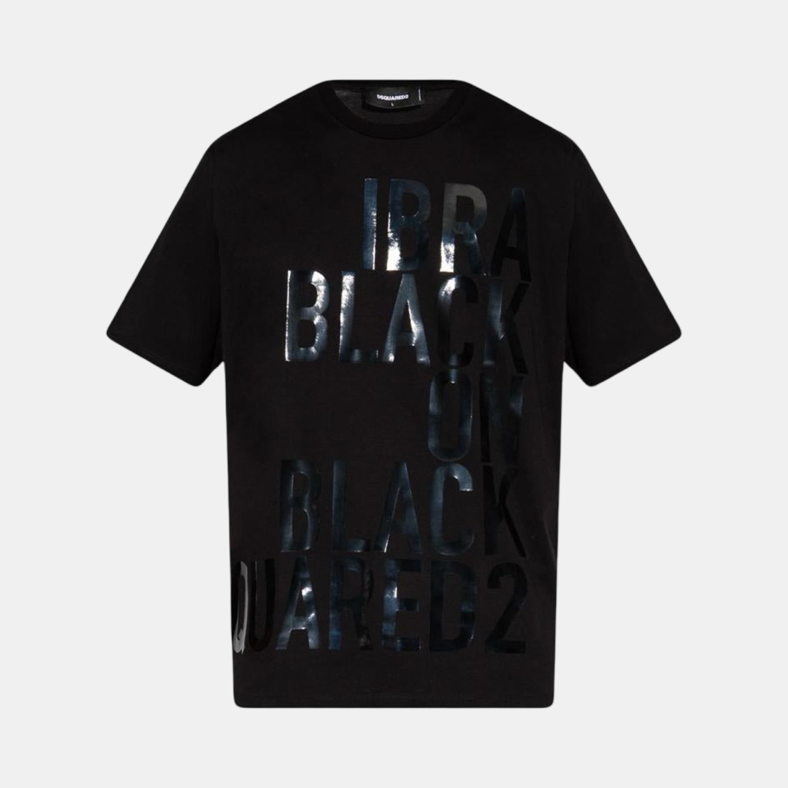 Мъжка черна тениска Dsquared2 x Ibrahimović Men T-Shirt Front View
