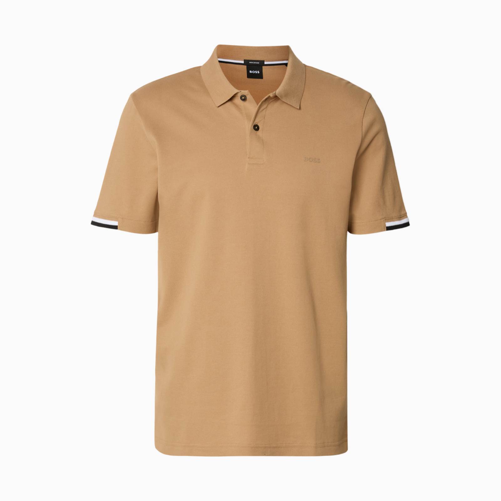 Мъжка бежова поло тениска Boss Parlay Men Polo 50467113 260 Front View