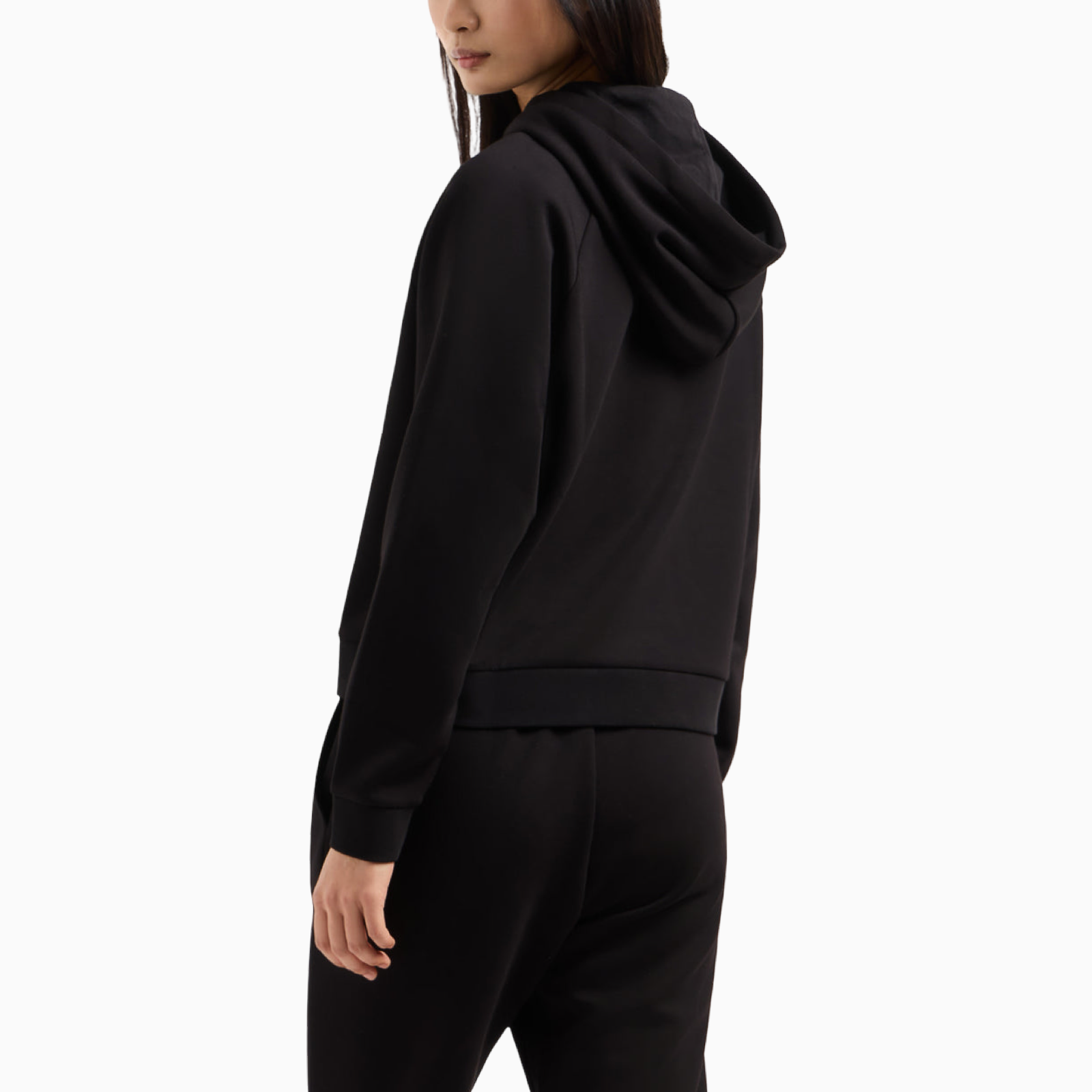 Дамско черно худи Armani Exchange Women Hoodie XW000827 AF13397 Back View