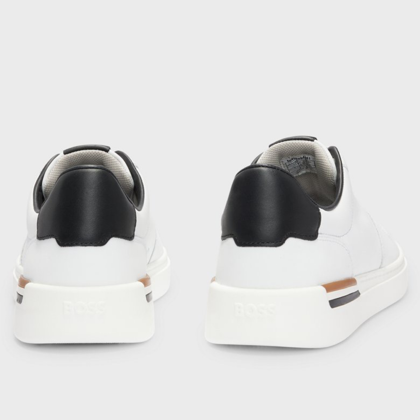 Мъжки бели кецове Boss Men Sneakers 50542538 Heel View