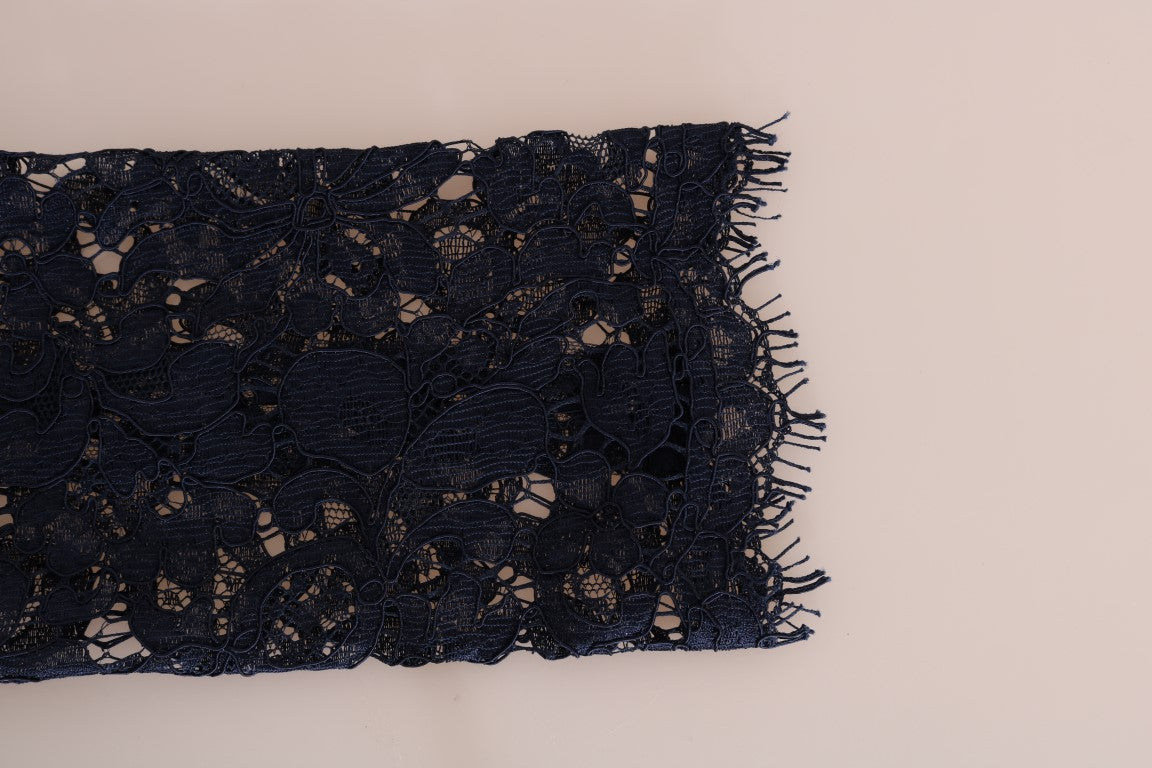 Dolce & Gabbana Елегантна флорална дантелена рокля с А-силует