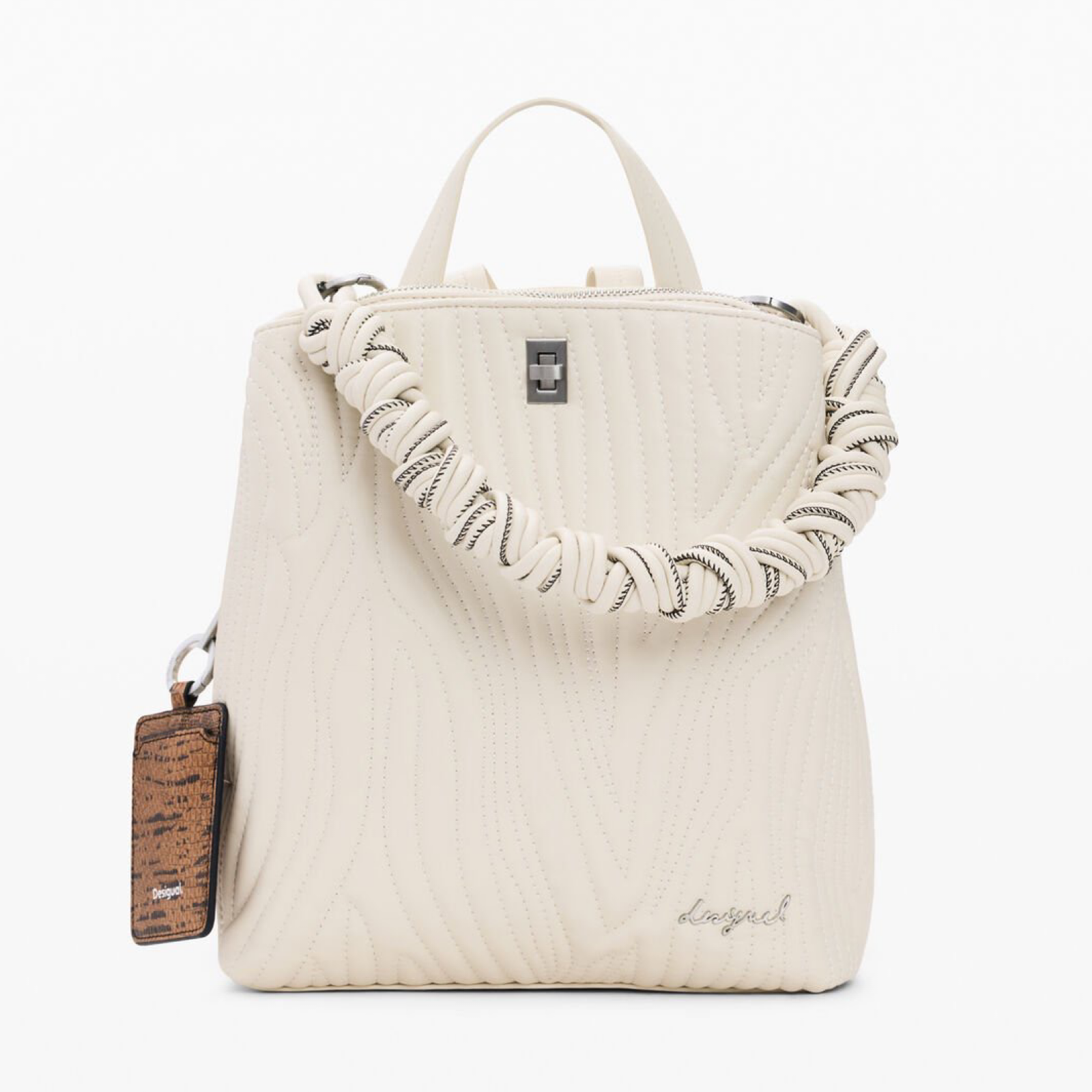 Дамска бяла раница Desigual Women Rucksack 26SAKP41 1008 Front View