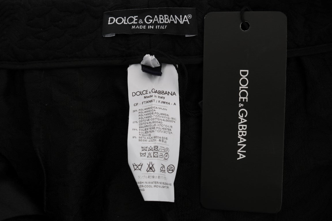 Dolce & Gabbana Елегантни къси панталони от брокат на цветя