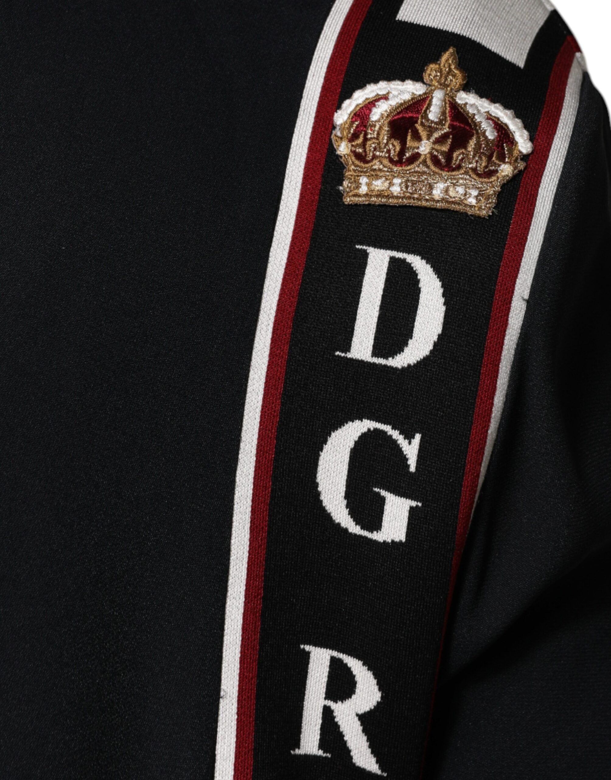 Черен суичър с цип Dolce & Gabbana DG King