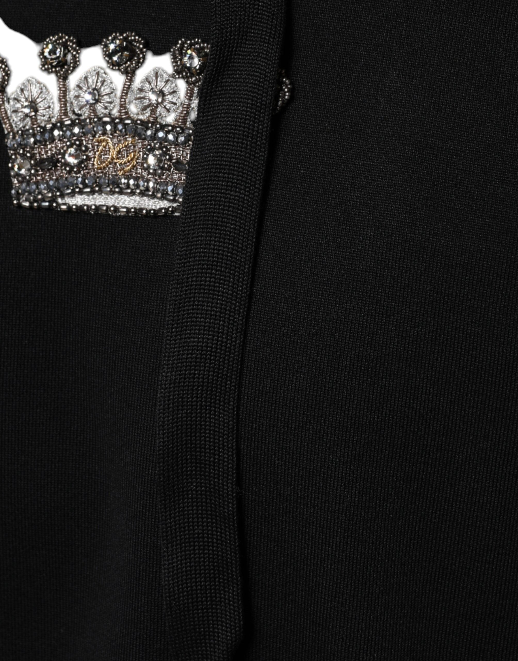 Памучен суичър с качулка Dolce & Gabbana Black Crown