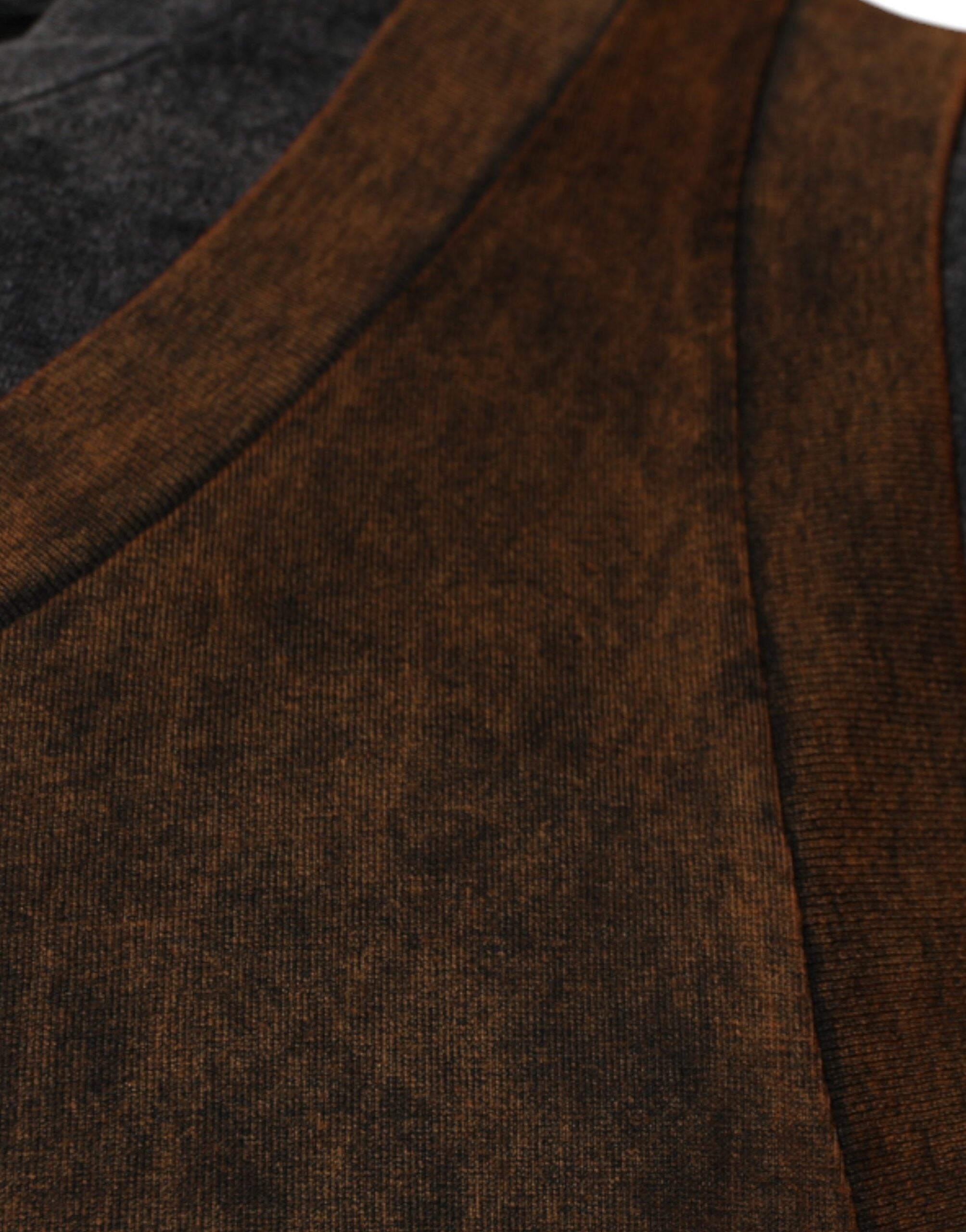 Dolce & Gabbana кафява памучна тениска без ръкави с кръгло деколте