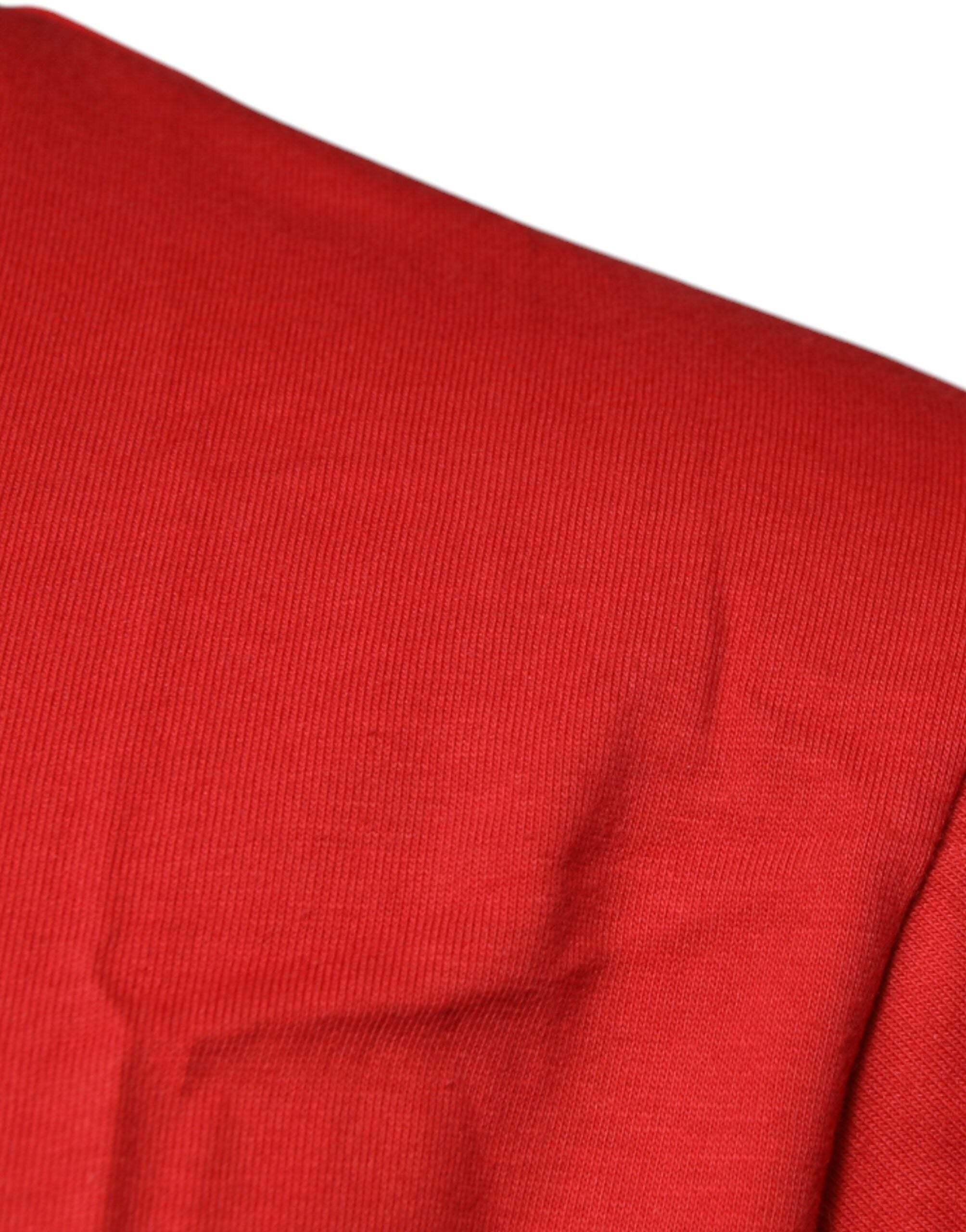 Памучна тениска с кръгла яка Dolce & Gabbana Red DG Logo