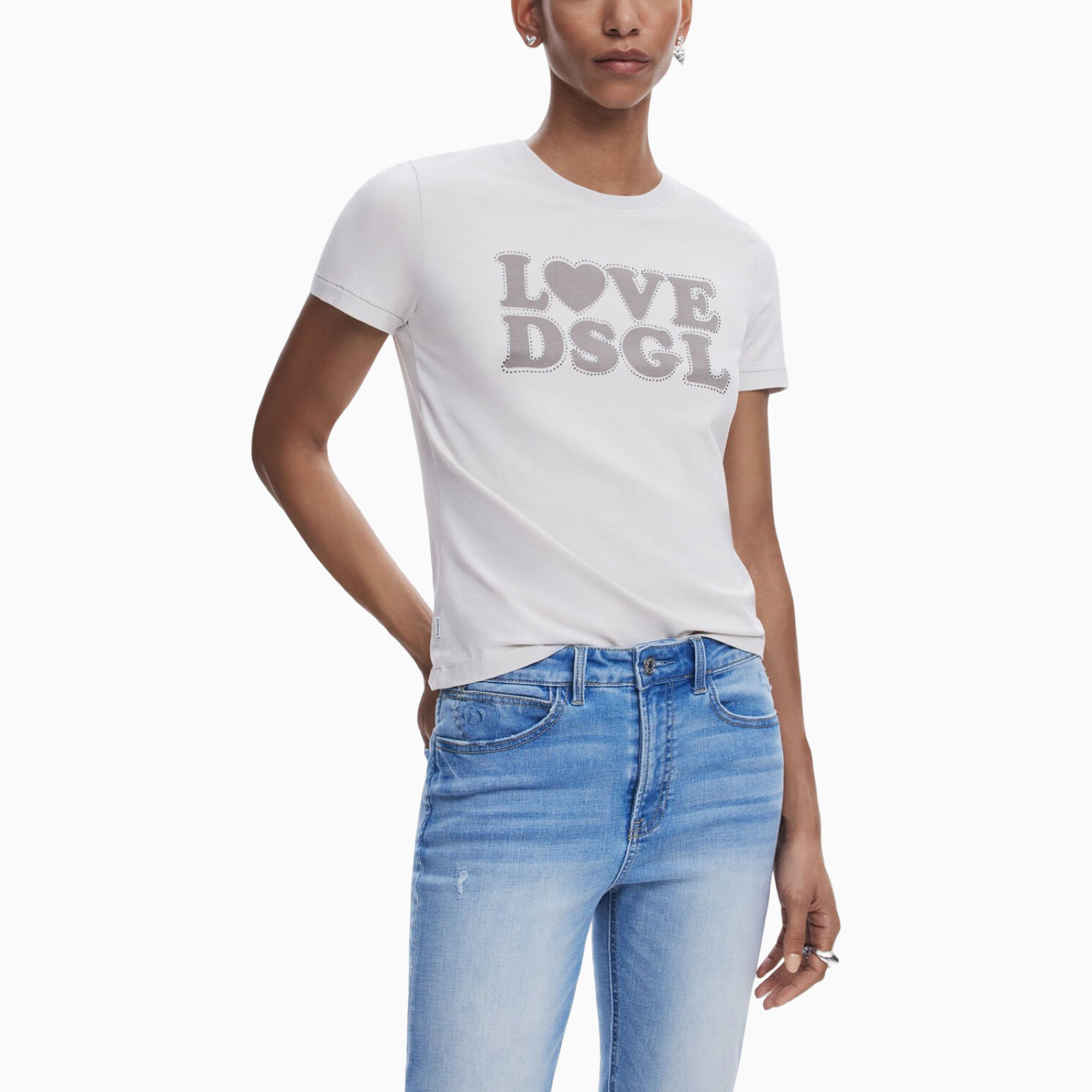 Дамски дънки Desigual 25SWDD75 Front View