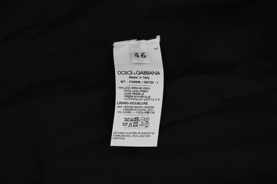 Жилетка с черно вълнено лого Dolce & Gabbana