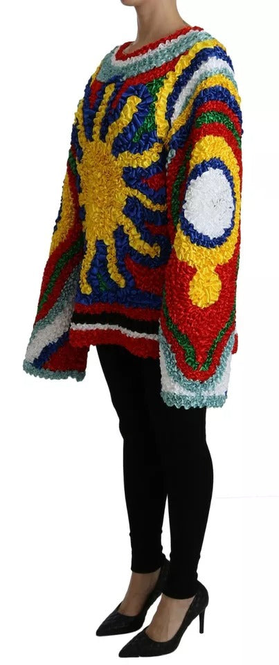 Dolce & Gabbana многоцветен горен пуловер с волани