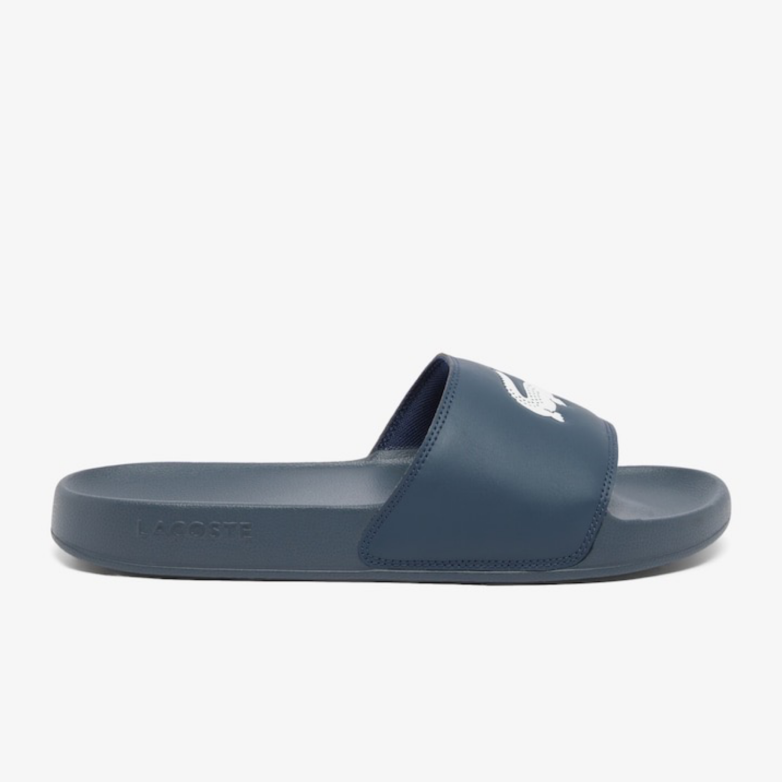 Мъжки сини чехли Lacoste Men Slippers 49CMA0041 092 Medial View