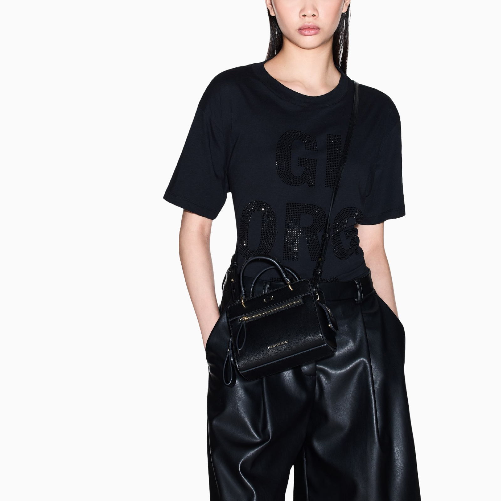 Дамска мини чанта Armani Exchange Women Mini Bag Black XW001212 AF17117 UC001 Model View