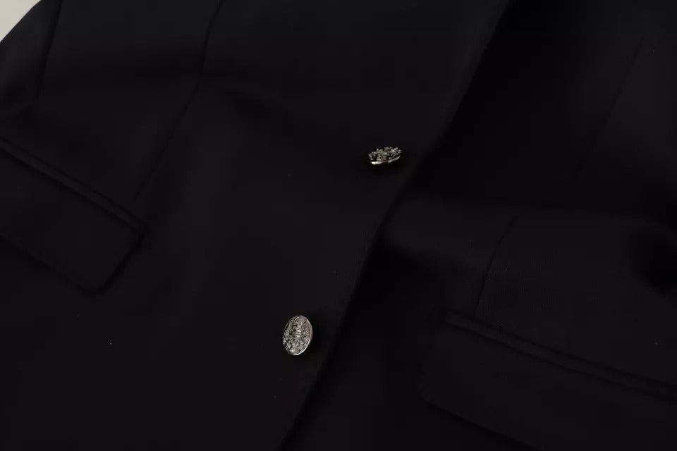 Dolce & Gabbana черно памучно прилепнало яке с блейзър
