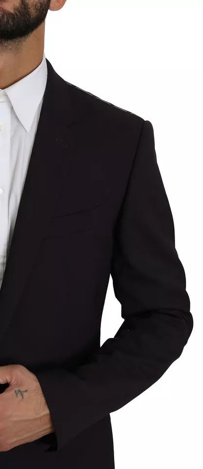 Dolce & Gabbana Purple MARTINI вълнен еластичен костюм от 2 части