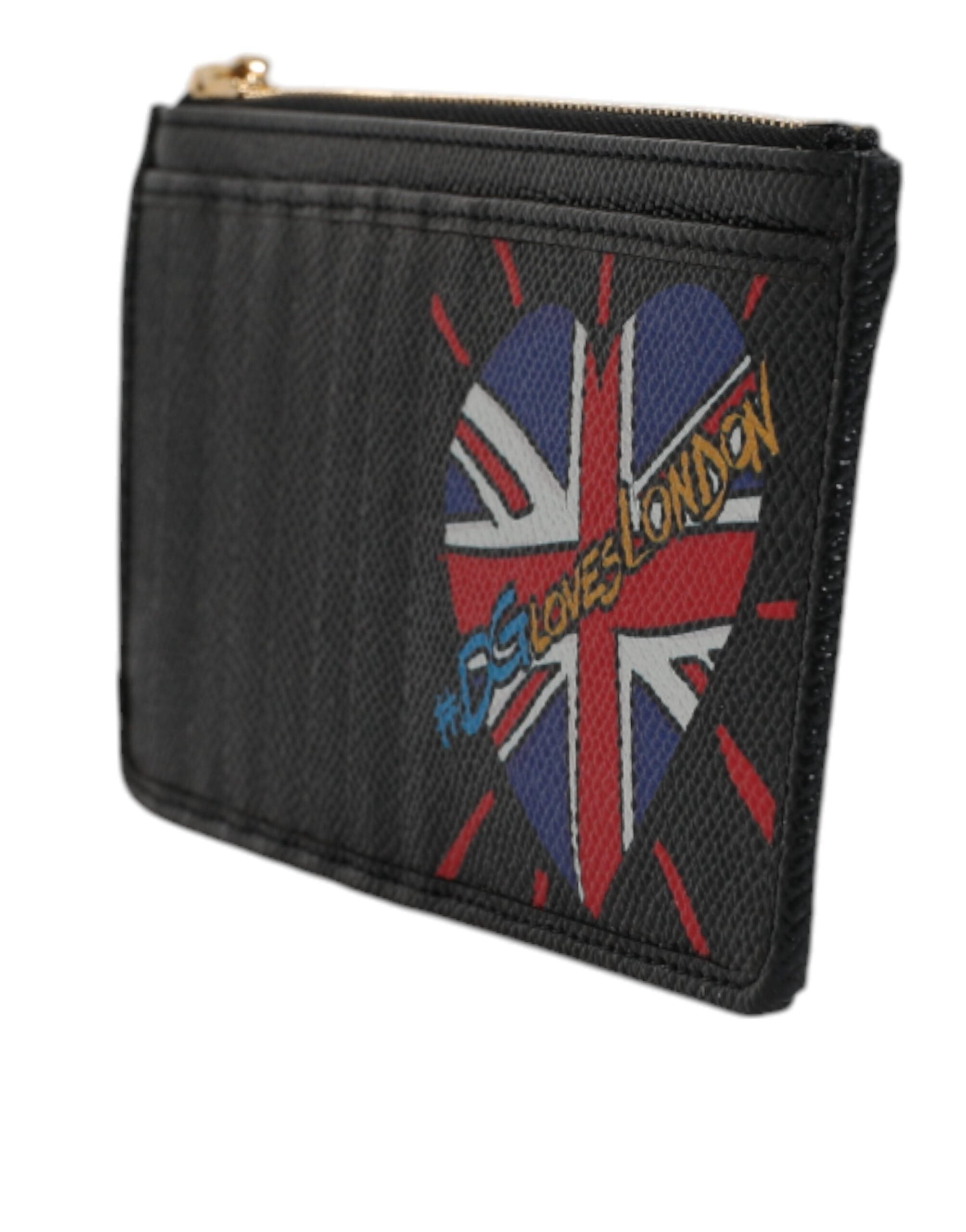 Dolce & Gabbana черен кожен портфейл #DGLovesLondon Cardholder Case