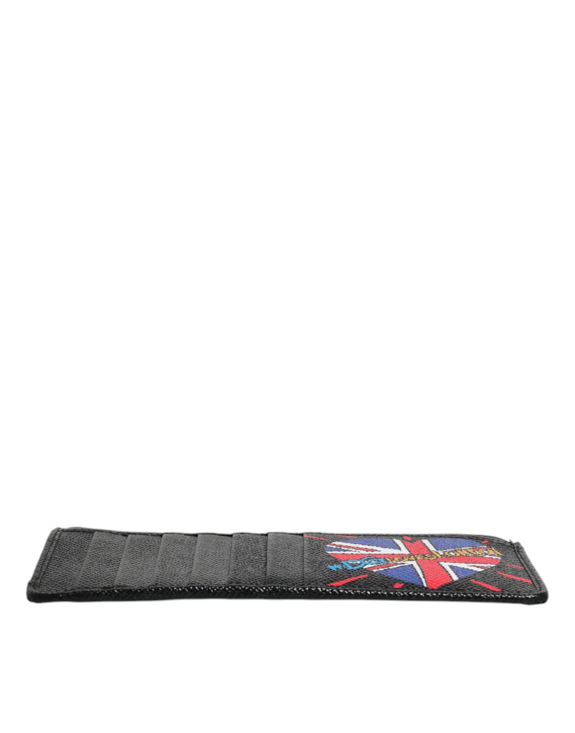 Dolce & Gabbana черен кожен портфейл #DGLovesLondon Cardholder Case