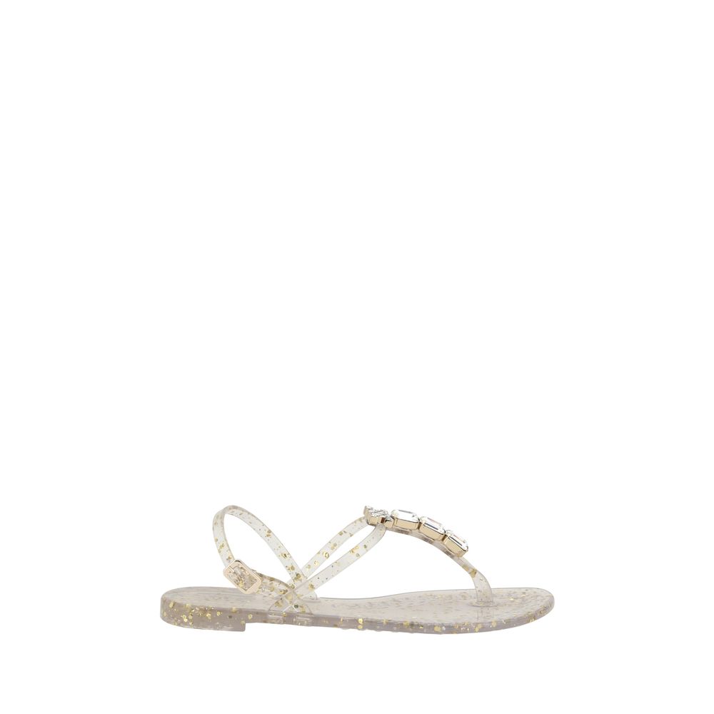 Casadei Swarovski желирани сандали
