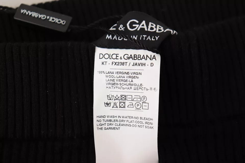 Dolce & Gabbana Черен еластичен чорапогащник с висока талия
