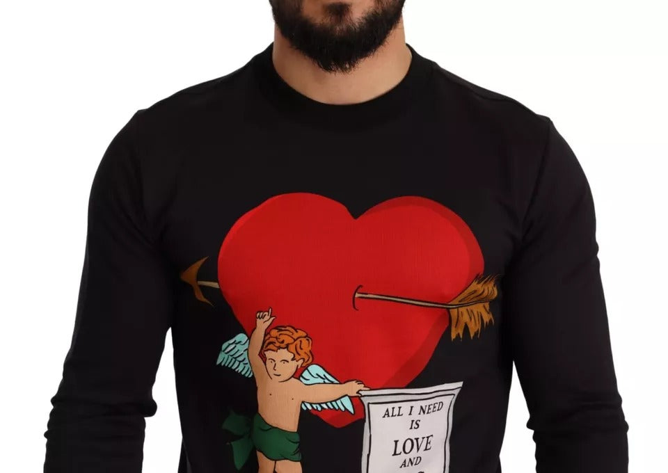 Dolce & Gabbana Черен купидон с качулка и пуловер с качулка