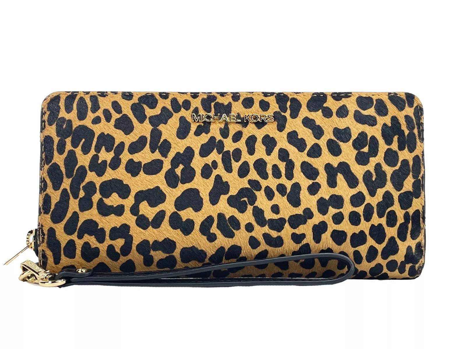 Портфейл Continental Wristlet Jet Set с животински принт на Michael Kors