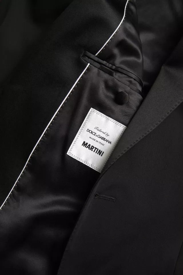 Dolce & Gabbana Черно вълнено едноредно блейзър MARTINI