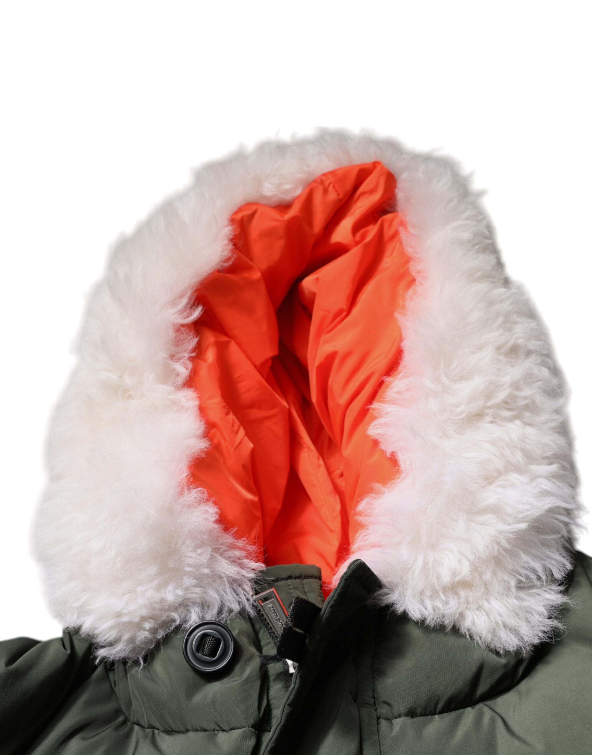 Dsquared² Зелено кожено яке с качулка и дълги ръкави