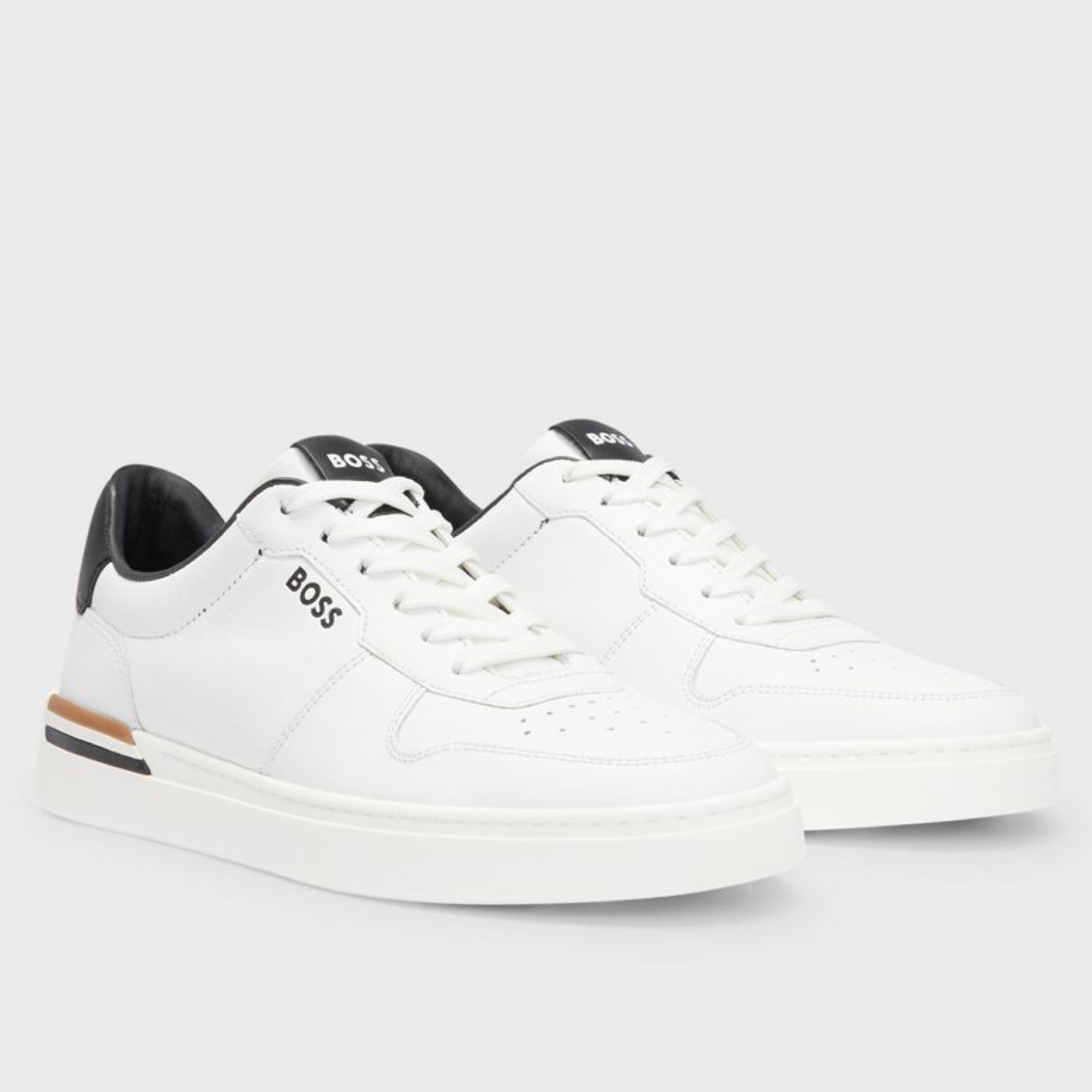 Мъжки бели кецове Boss Men Sneakers 50542538 Lateral View
