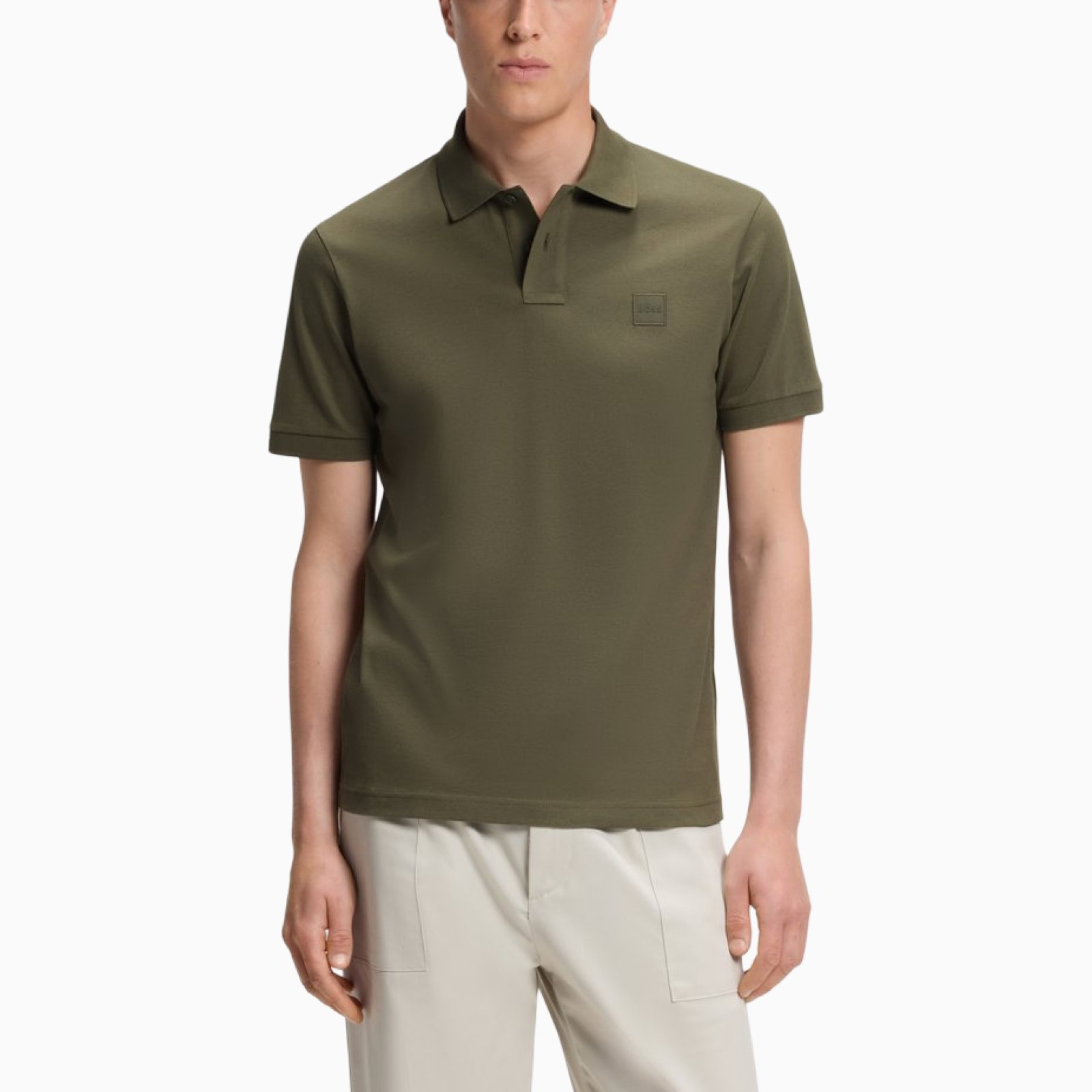 Мъжка зелена поло тениска Boss Men Polo 50507803 325 Front View