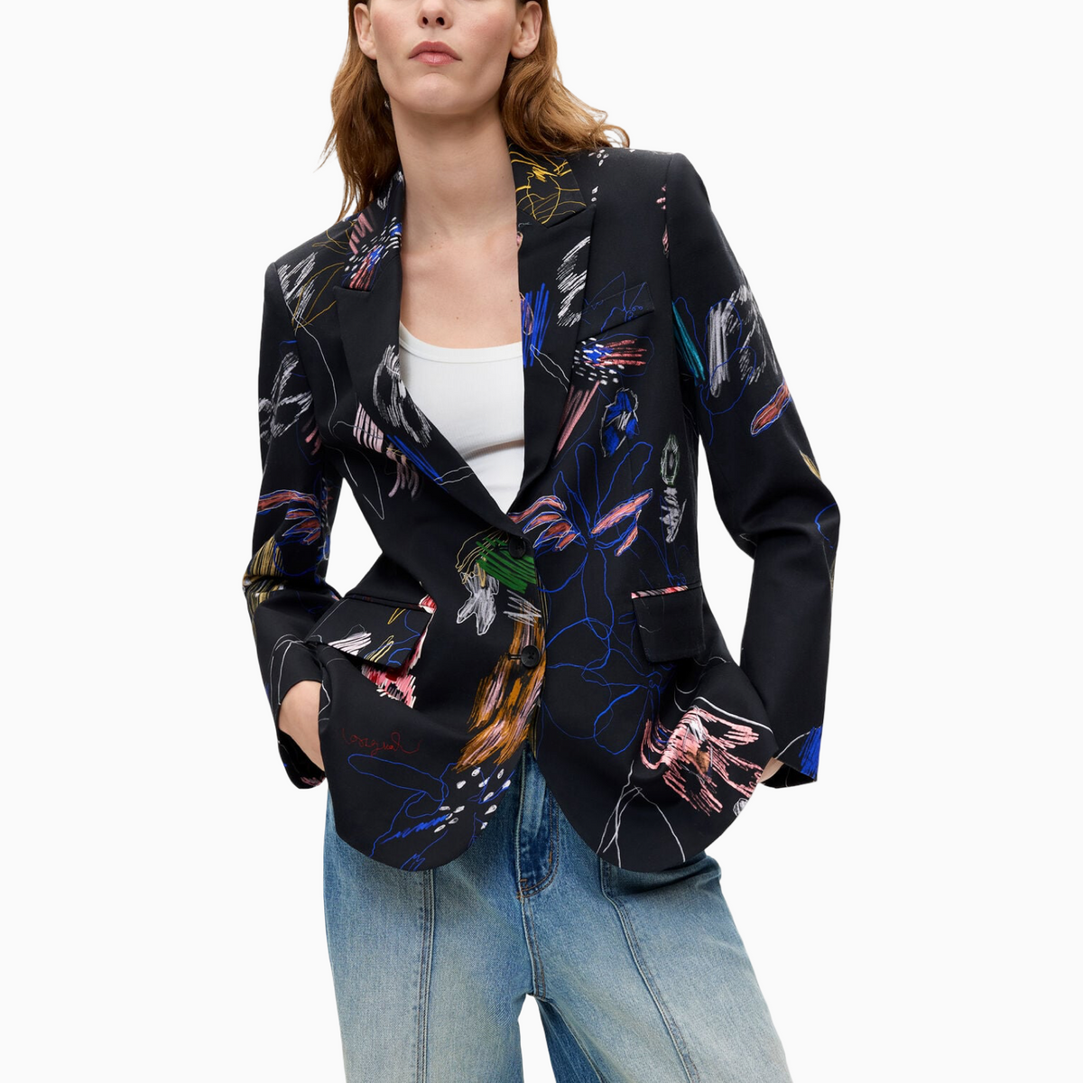 Дамско сако Desigual Women Blazer 26WWEW47 2000 Front View