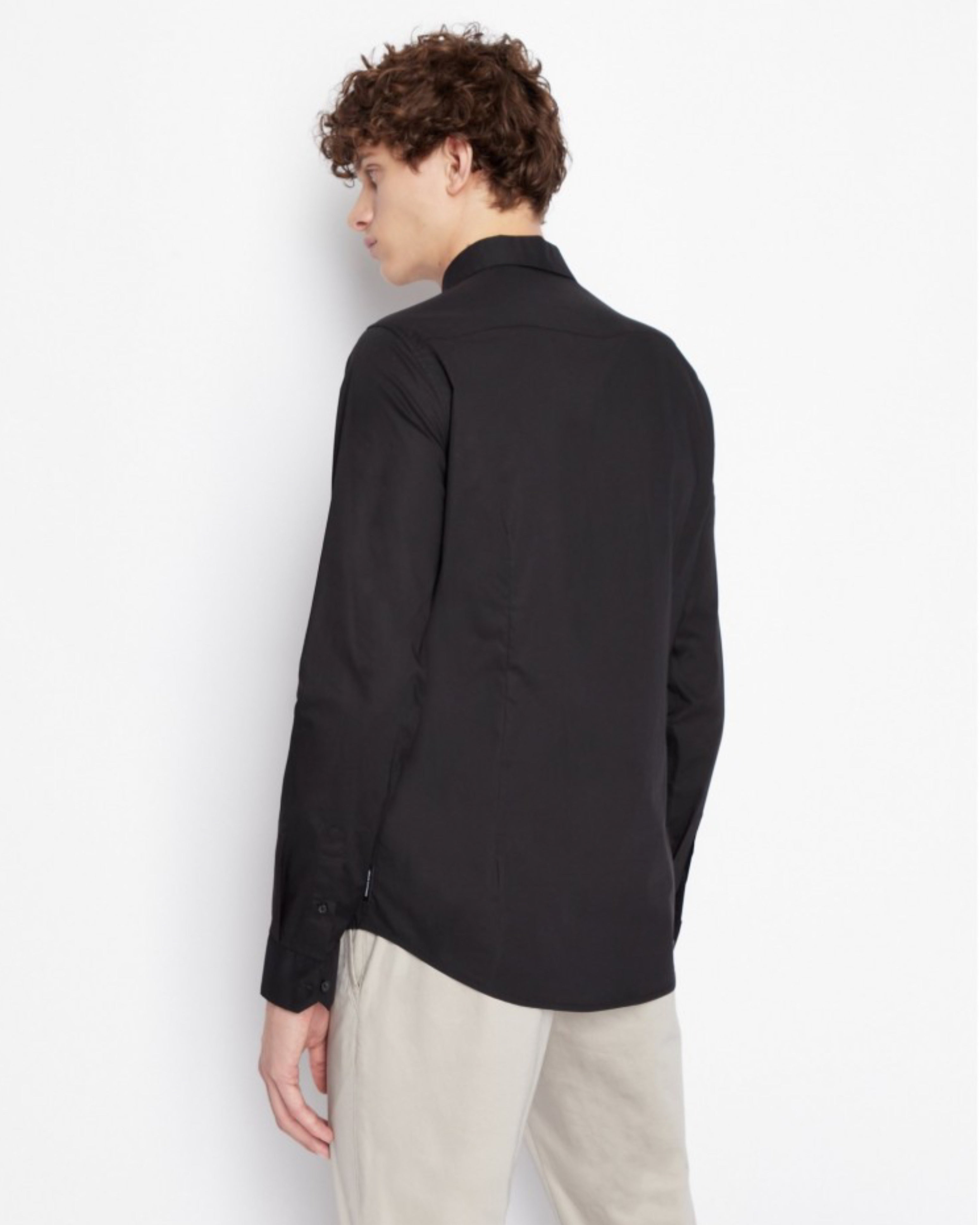 Мъжка риза в черно Men’s shirt Armani Exchange 8NZC31 ZN28Z 1200 Black size XXL, Back view