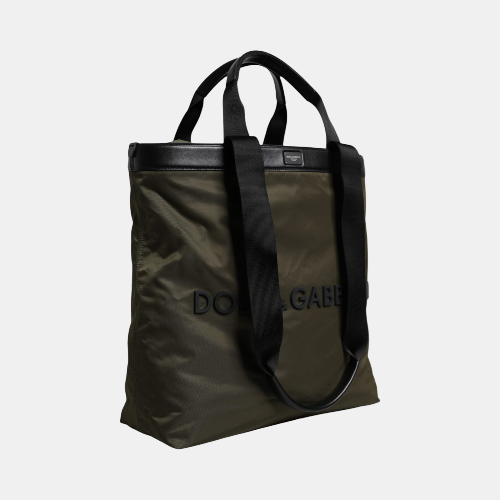 Dolce & Gabbana Military Green Shoulder Strap Tote Bag BM1623 AZ676 8G820 Side View
