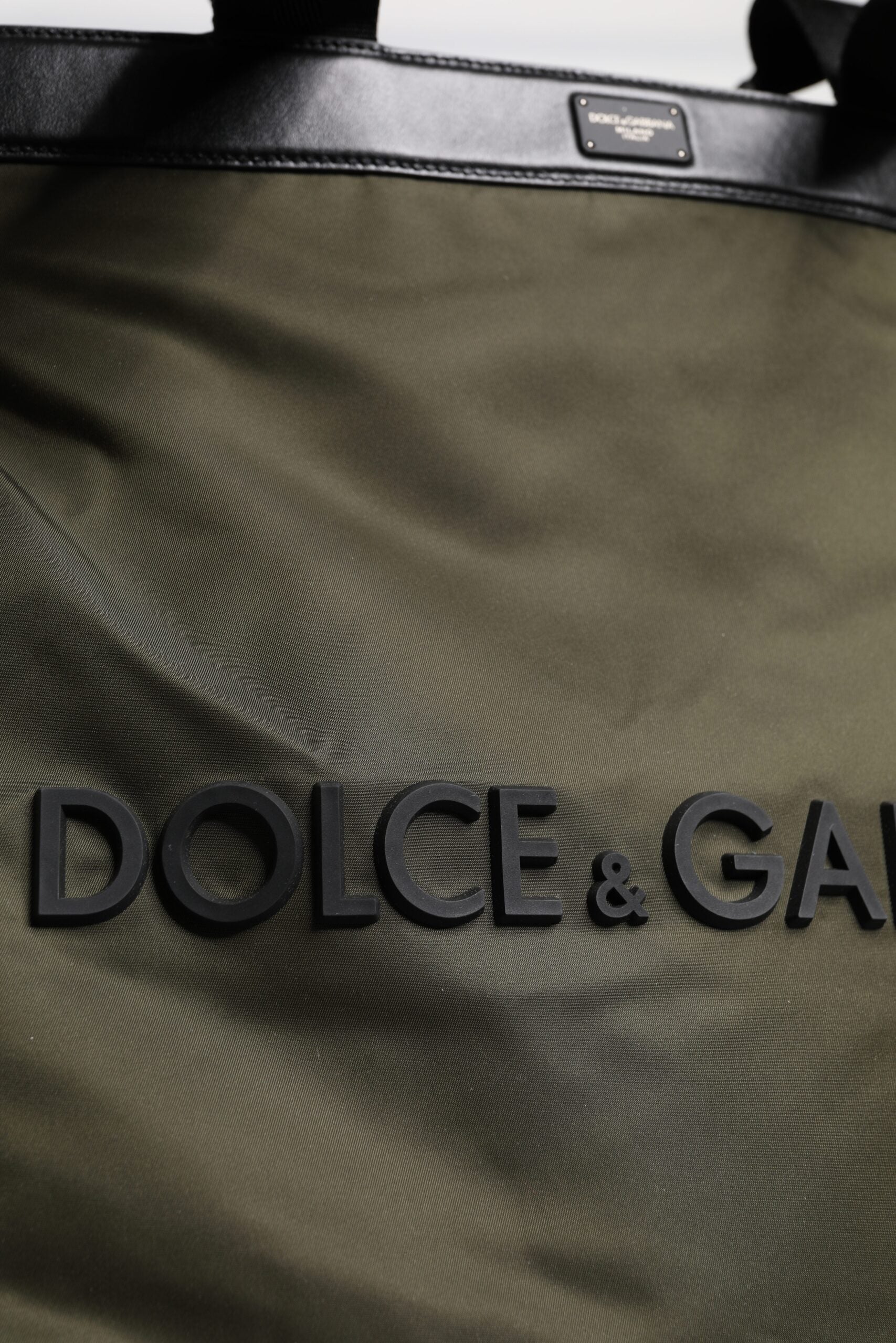 Dolce & Gabbana Military Green Shoulder Strap Tote Bag BM1623 AZ676 8G820 Close-Up