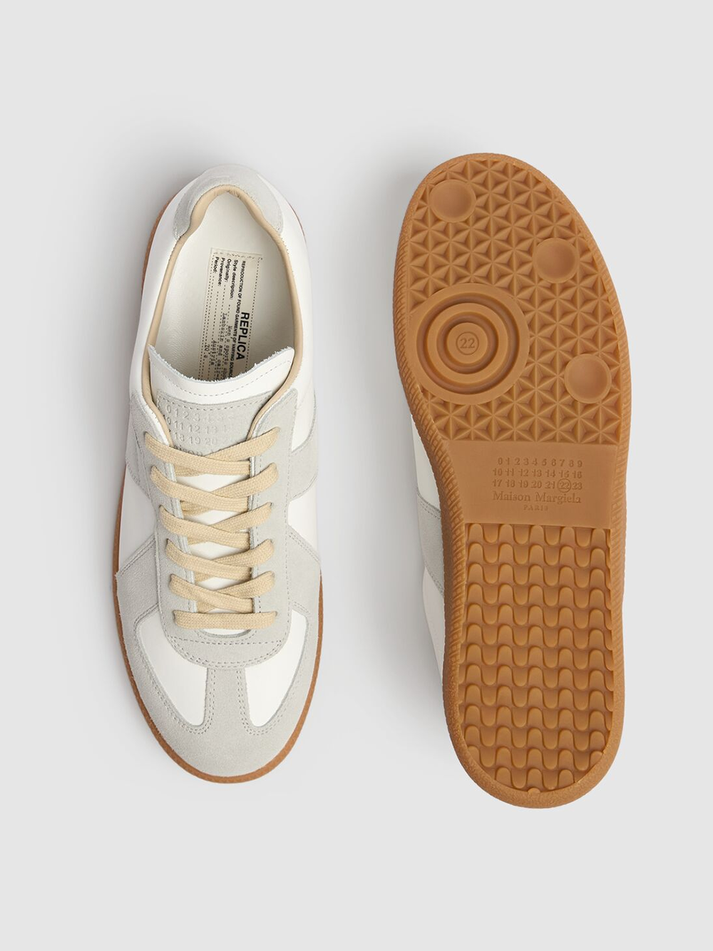 Maison Margiela Low Replica Leather And Suede Women Sneakers
