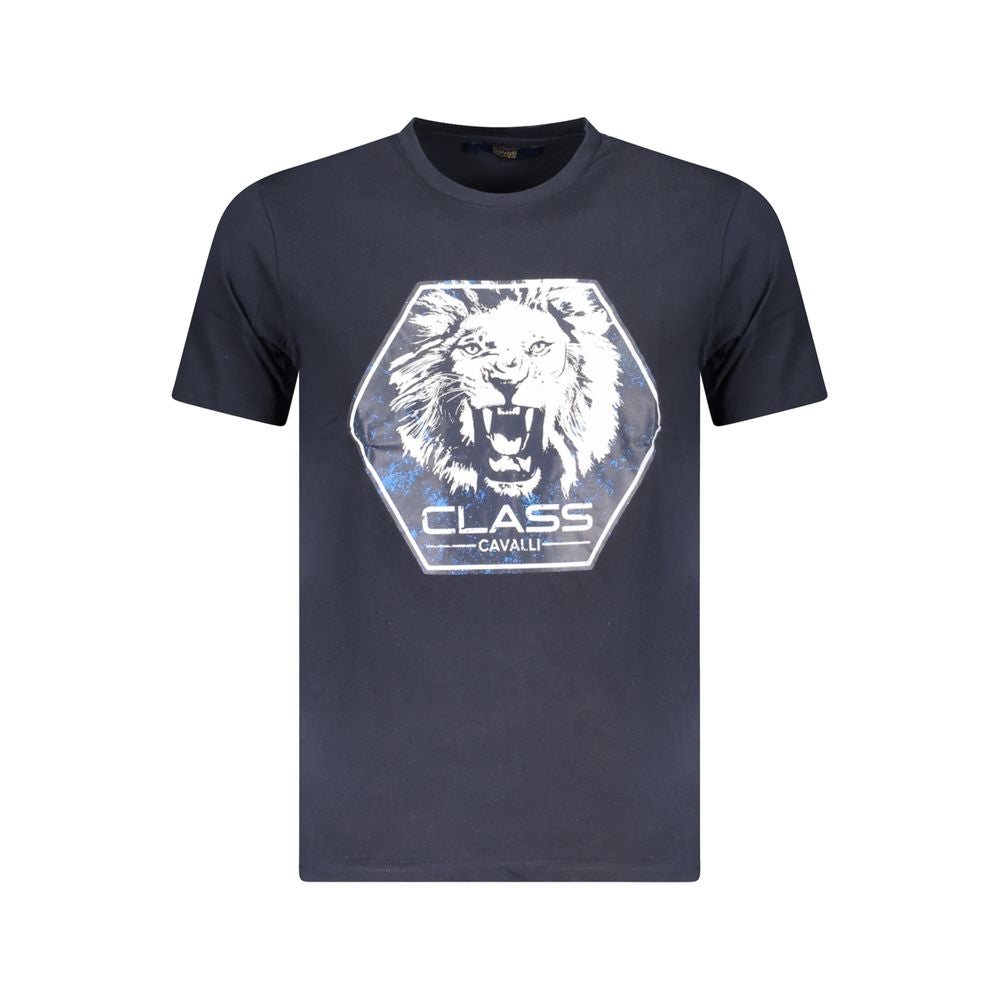 Мъжка тениска Men's t-shirt Cavalli Class
TXT60PJD060 04502 Dark Blue front view