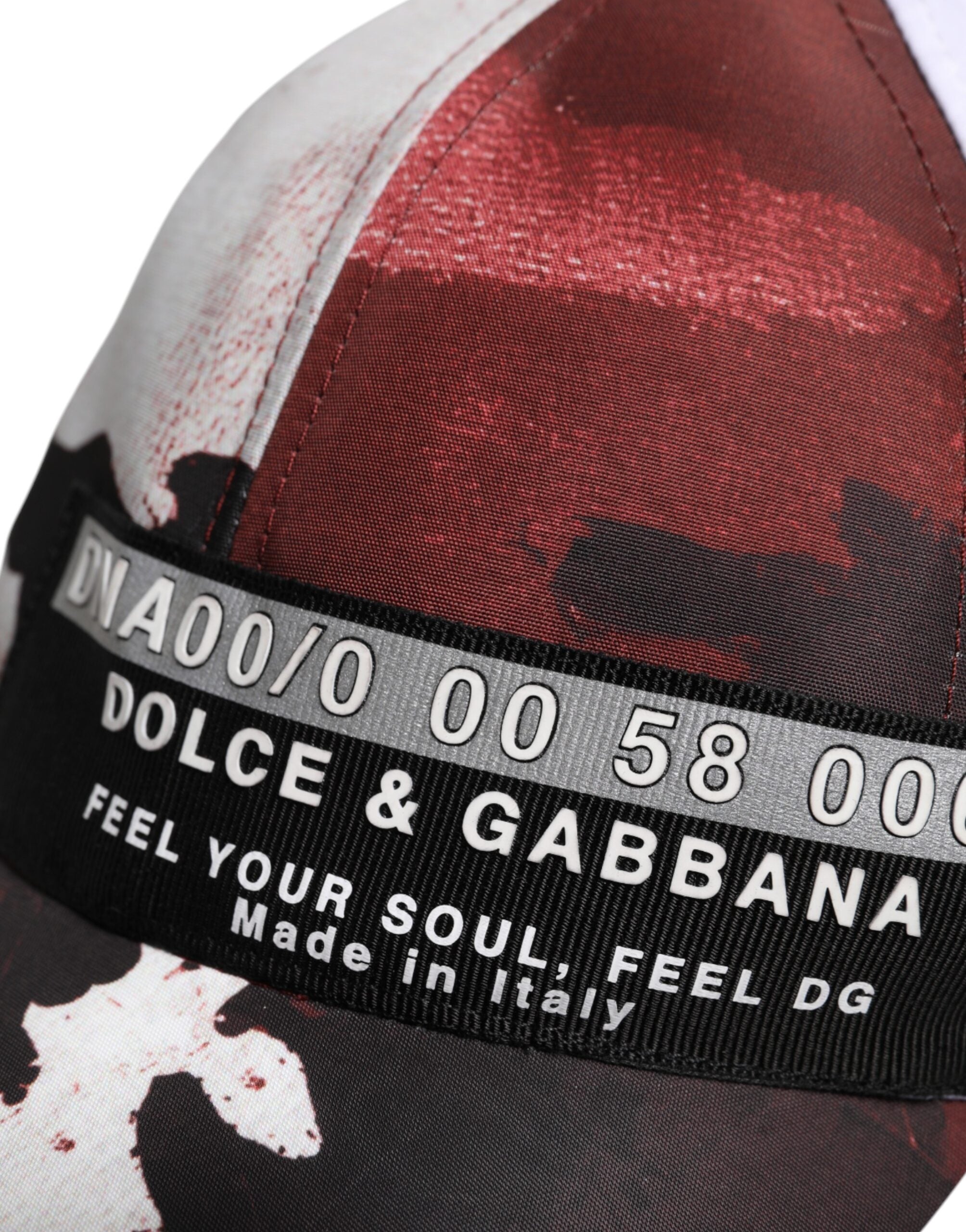 Dolce & Gabbana Camouflage Print 6 Panels Baseball Cap Close-Up