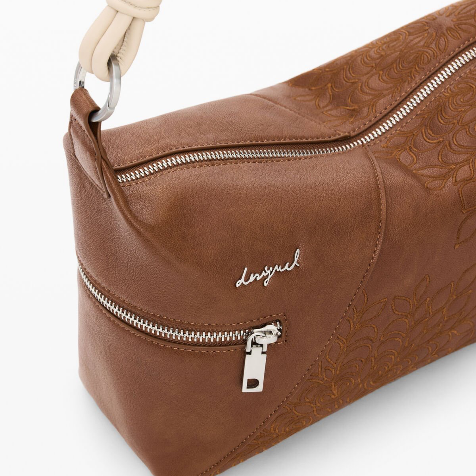 Дамска кафява чанта Desigual Women Handbag 26SAXPB6 6011U Close-Up