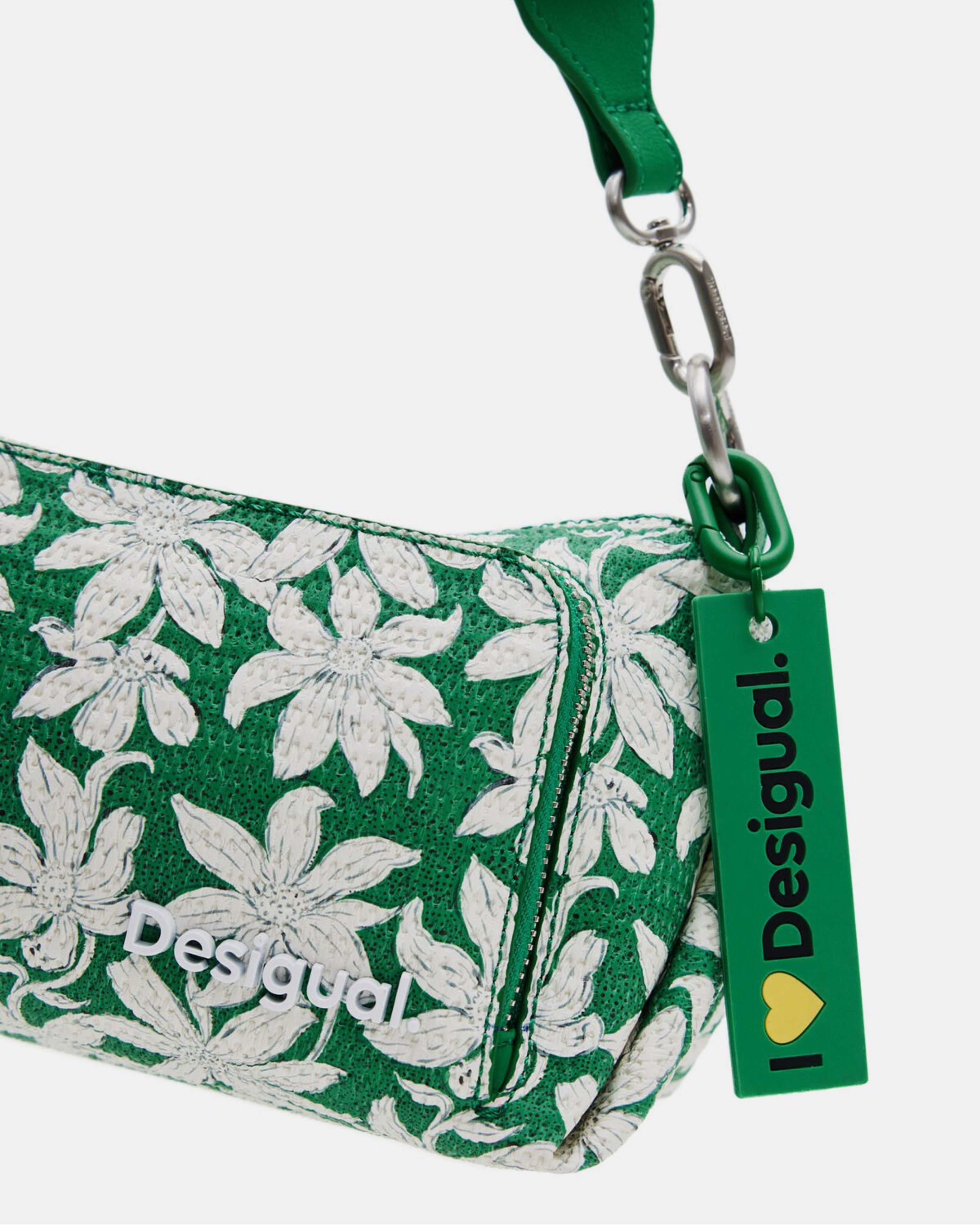 Дамска кросбоди чанта Desigual Women’s S textured floral crossbody bag Desigual 24SAXP174014U Green/White