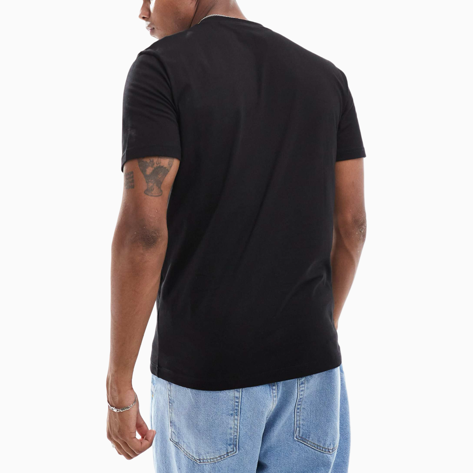 Мъжка черна тениска Boss Men T-shirt 50481923 Back View