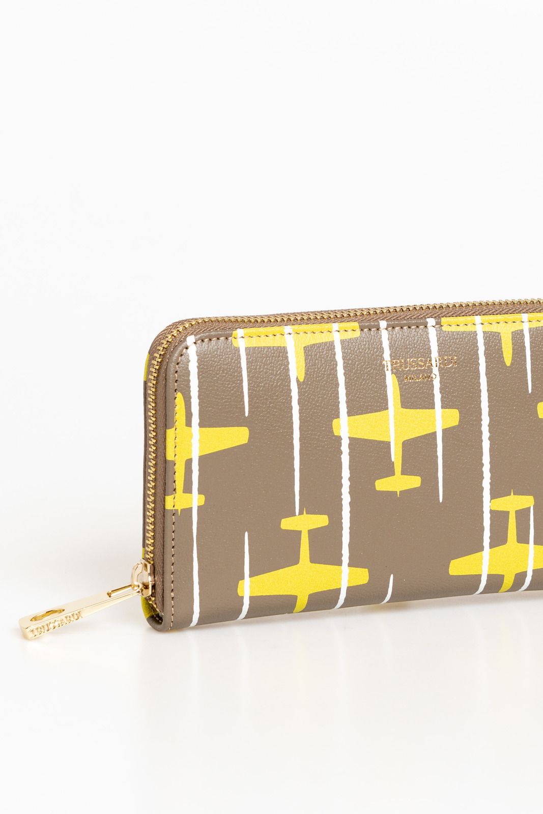 Клъч портмоне Clutch wallet Trussardi Airplane in Beige