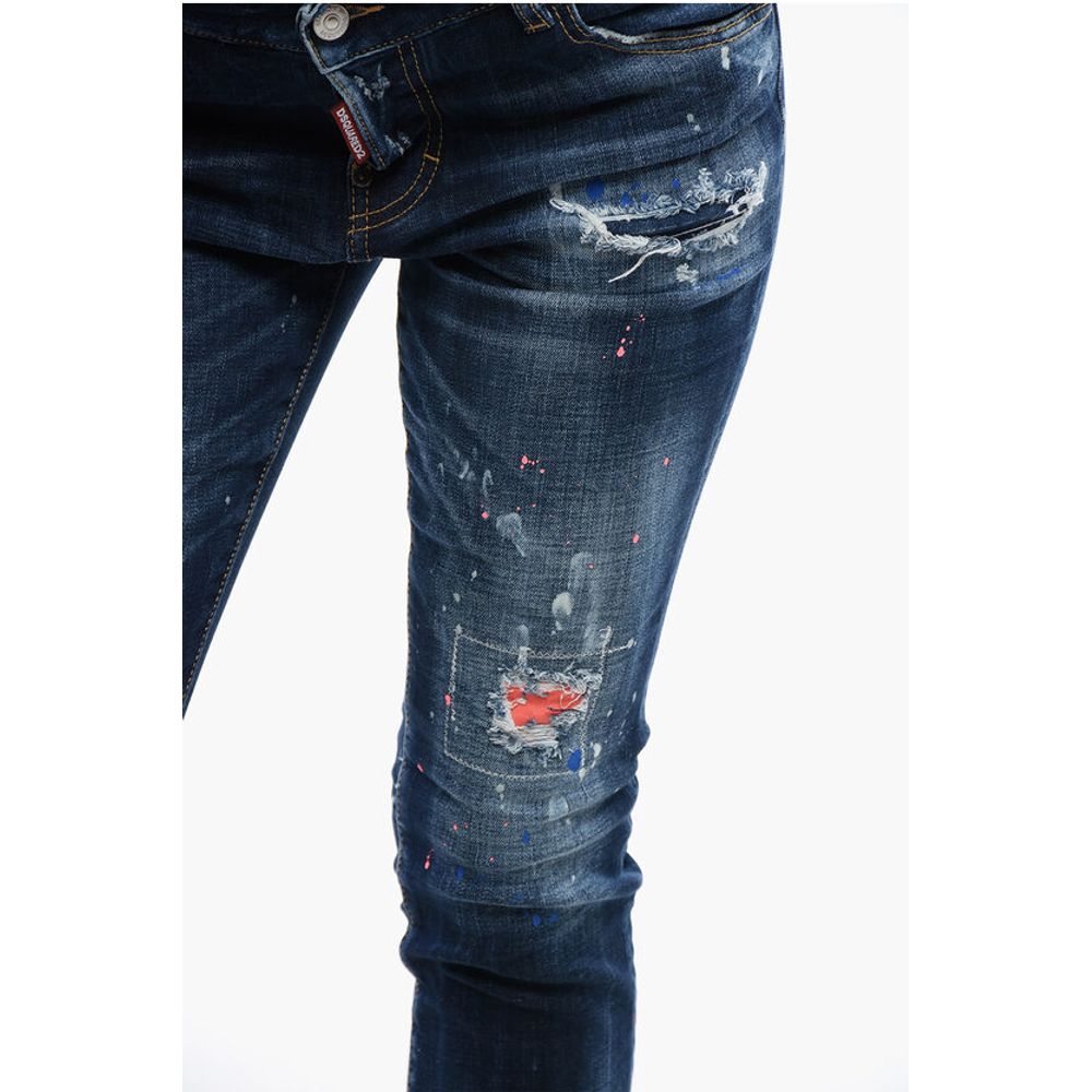 Dsquared² Sketch Detailed Cool Girl Fit Denims 14cm