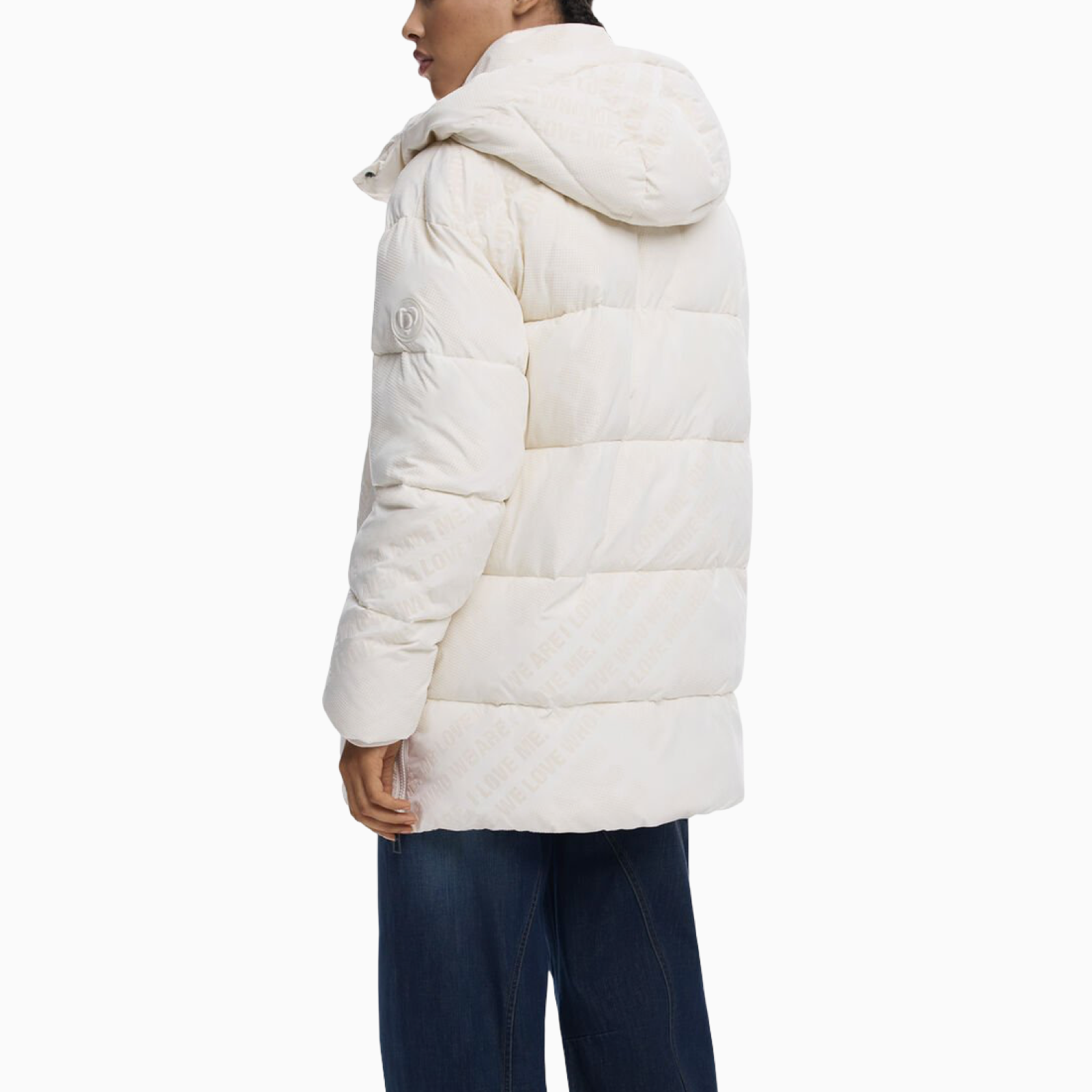 Дамско бяло яке Desigual Women Jacket 25WWEW23 Back View