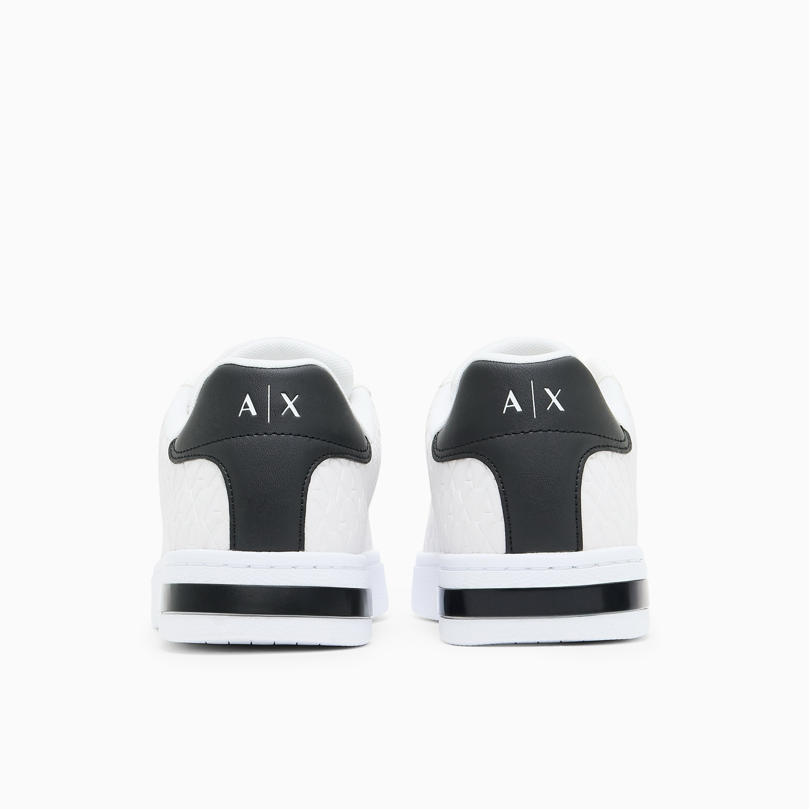Мъжки бели кецове Armani Exchange Men Sneakers XM000140 AF11916 M0028 Heel View