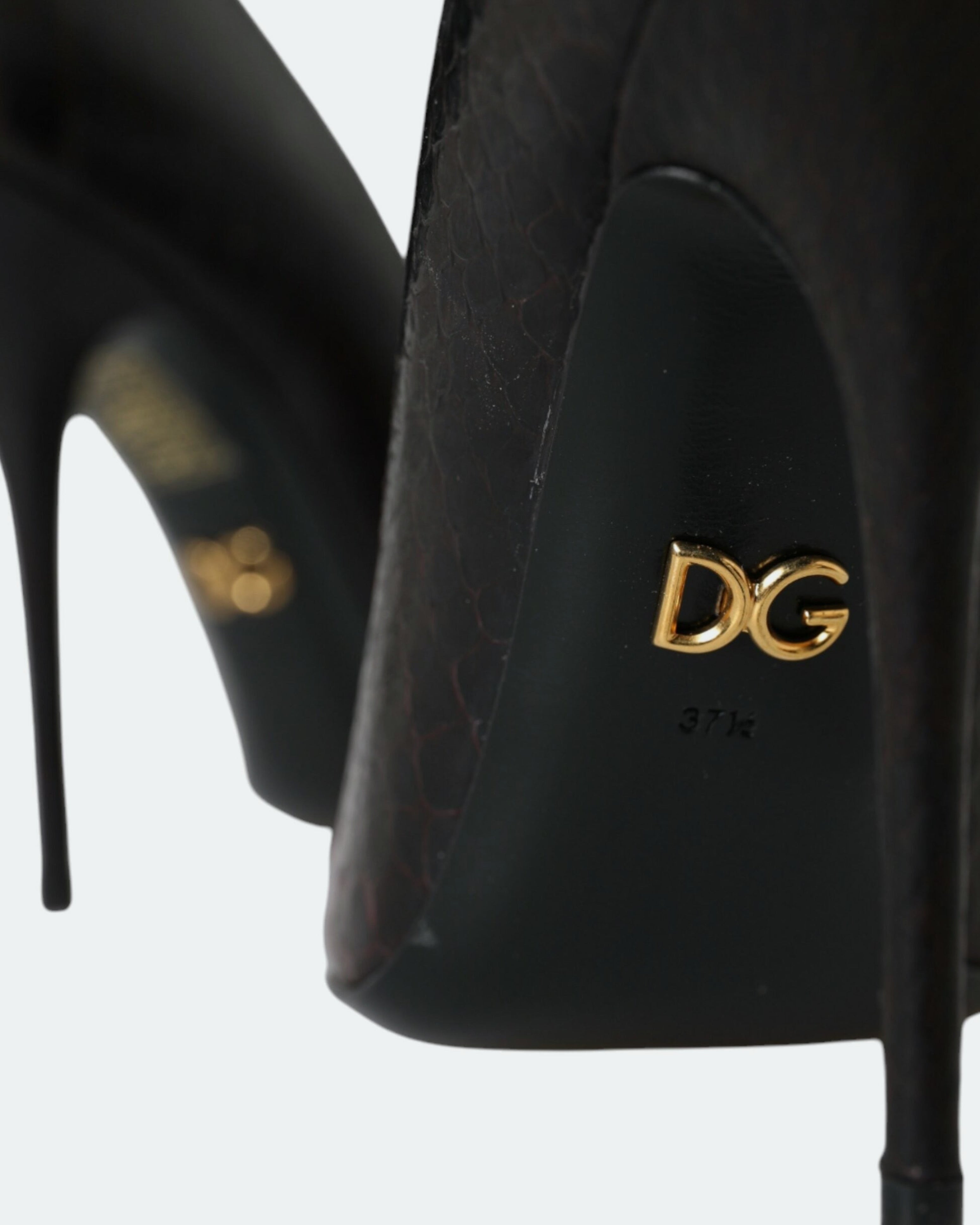 Дамски обувки на висок ток от естествена кожа от питон DOLCE & GABBANA Women’s Luxury Multicolor Python Leather Heels