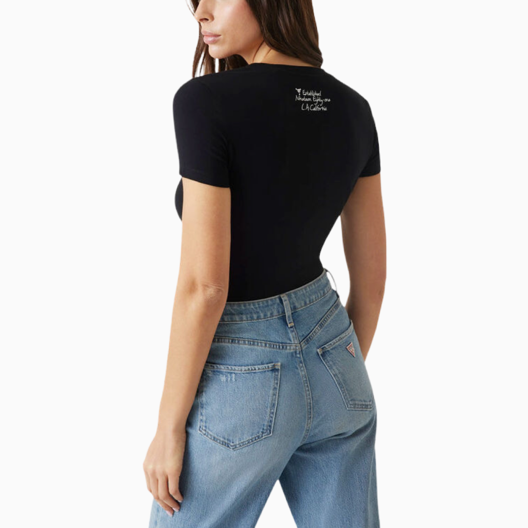 Дамска черна тениска Guess W5RI00 J1314